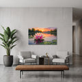 128.01 - Pink Lotus at Sunset — Photo 1