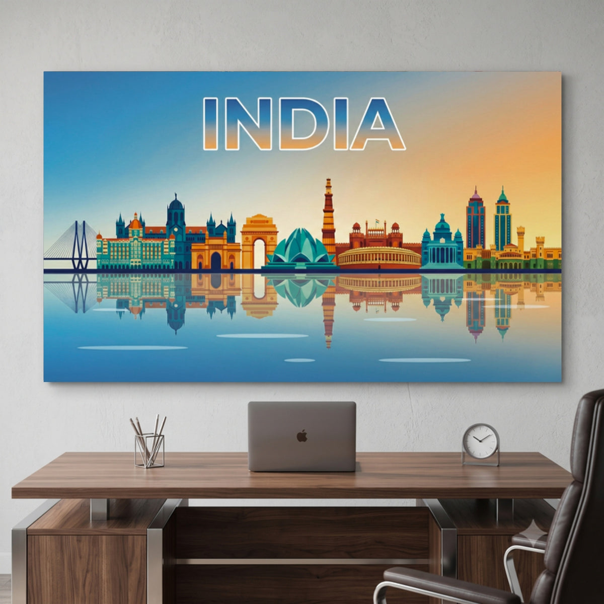 125.01 - India Skyline, Bold Blue — Photo 1