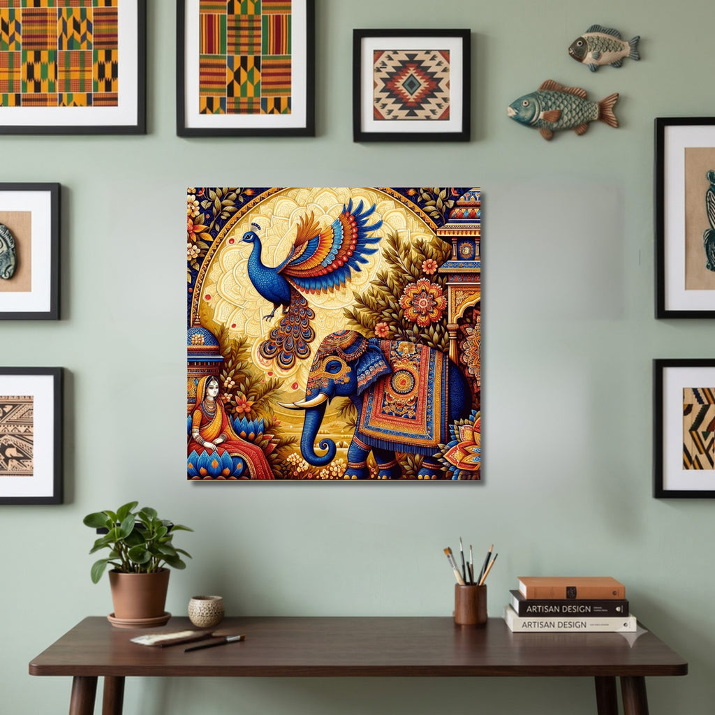 118.01 - Indian Heritage: Peacock, Elephant & Lotus Bloom — Photo 3