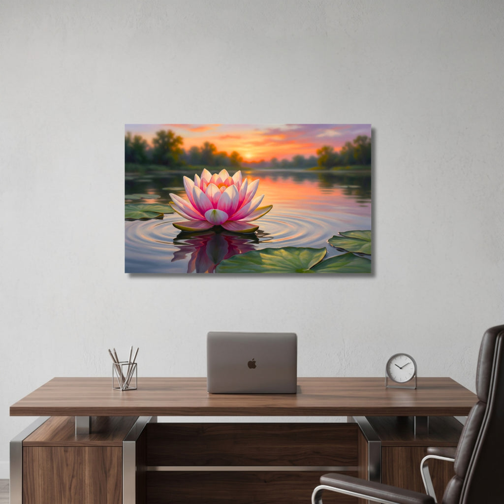 128.01 - Pink Lotus at Sunset — Photo 4