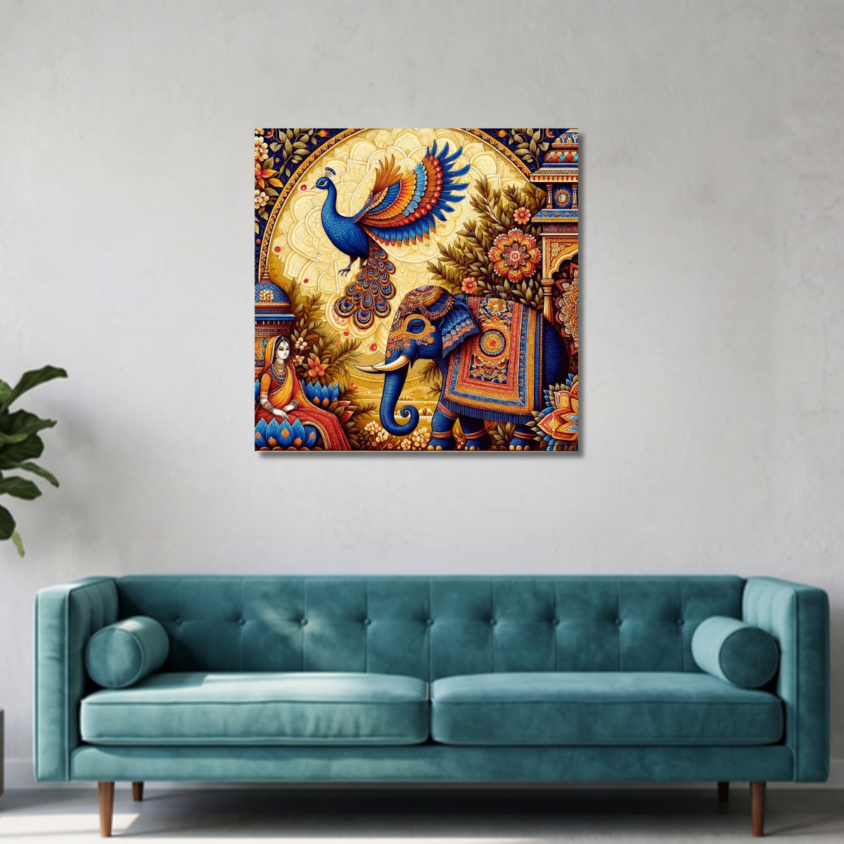 118.01 - Indian Heritage: Peacock, Elephant & Lotus Bloom — Photo 4