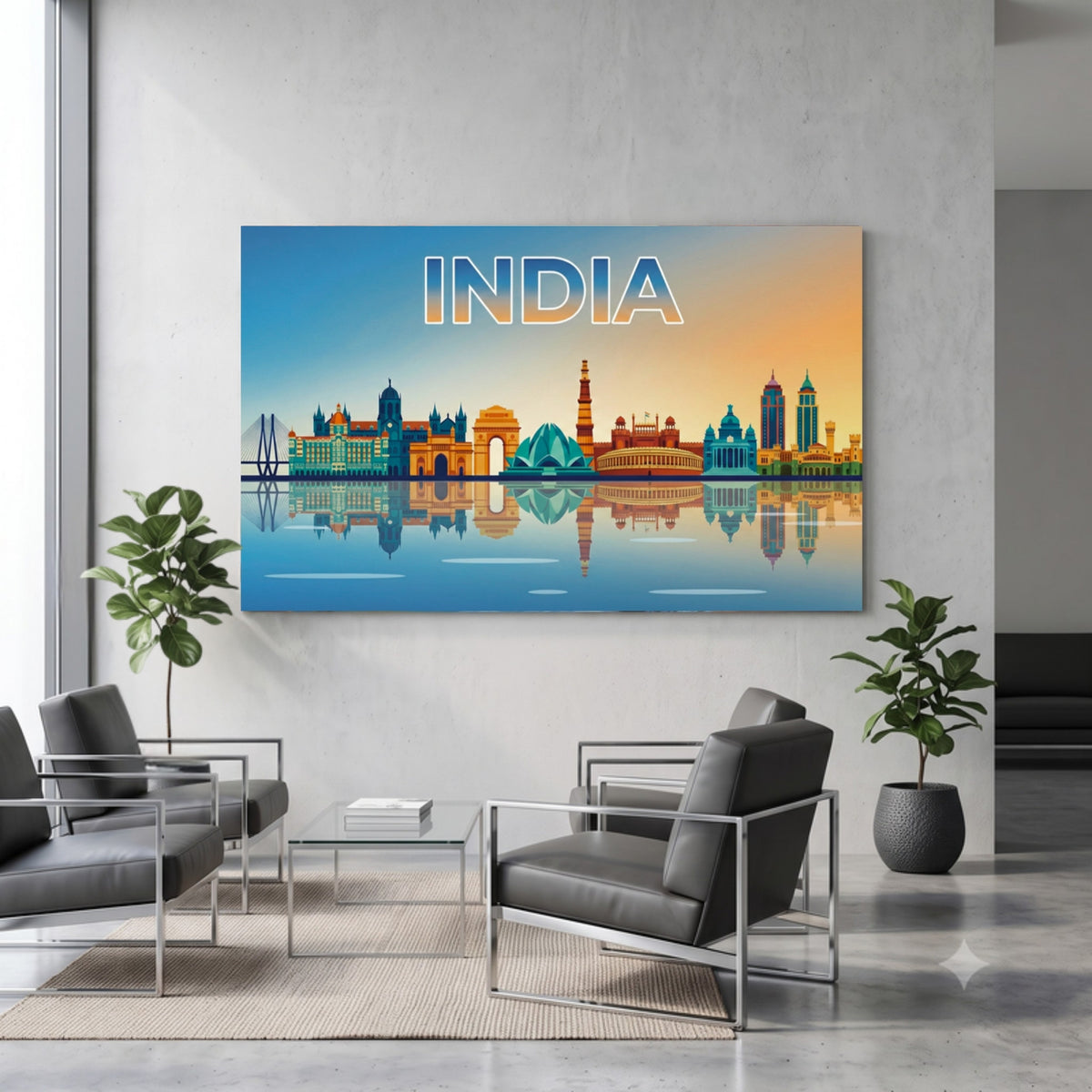 125.01 - India Skyline, Bold Blue — Photo 5
