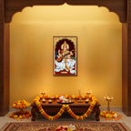 136.01 – Goddess Saraswati Tanjore Gold – Wisdom and Art Premium Wall Art – room mock-up 4
