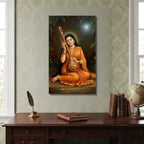 171.01 – Meera Bai in Moonlight – Traditional Devotional Art – room mock-up 2