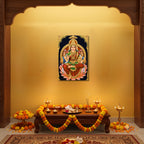 186.01 – Lakshmi Devi Tanjore Royal Portrait – Devotional Premium Wall Art – room mock-up 4