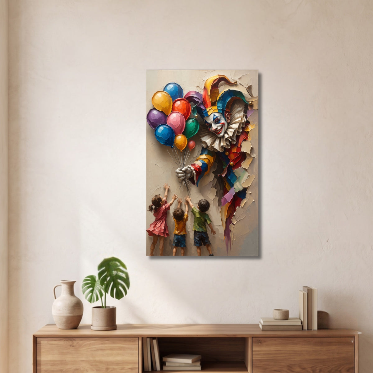 194.14 – Smile for a Moment – 3D Mural Painted Joy Premium Wall Art – room mock-up 1